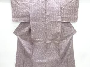 アンティーク　芝草に花模様本場大島紬着物（染）